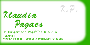 klaudia pagacs business card